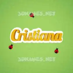 cristiana in Ladybugs style - 3D name wallpaper