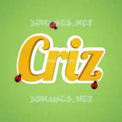 criz in Ladybugs style - 3D name wallpaper