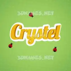 crystel in Ladybugs style - 3D name wallpaper