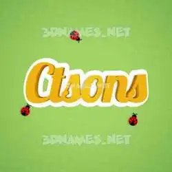 ctsons in Ladybugs style - 3D name wallpaper