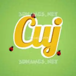 cuj in Ladybugs style - 3D name wallpaper