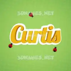 curtis in Ladybugs style - 3D name wallpaper