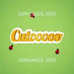 cutooooo in Ladybugs style - 3D name wallpaper