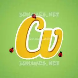 cv in Ladybugs style - 3D name wallpaper