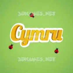 cymru in Ladybugs style - 3D name wallpaper