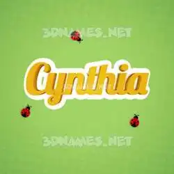 cynthia in Ladybugs style - 3D name wallpaper
