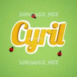 cyril in Ladybugs style - 3D name wallpaper