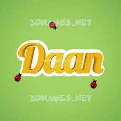 daan in Ladybugs style - 3D name wallpaper