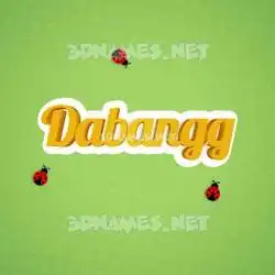 dabangg in Ladybugs style - 3D name wallpaper