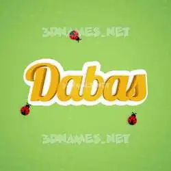 dabas in Ladybugs style - 3D name wallpaper