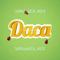 daca in Ladybugs style - 3D name wallpaper