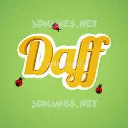 daff in Ladybugs style - 3D name wallpaper