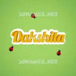 dakshita in Ladybugs style - 3D name wallpaper