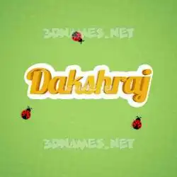 dakshraj in Ladybugs style - 3D name wallpaper