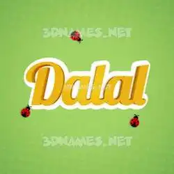 dalal in Ladybugs style - 3D name wallpaper