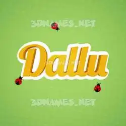 dallu in Ladybugs style - 3D name wallpaper