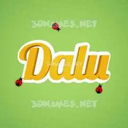 dalu in Ladybugs style - 3D name wallpaper