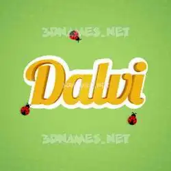 dalvi in Ladybugs style - 3D name wallpaper