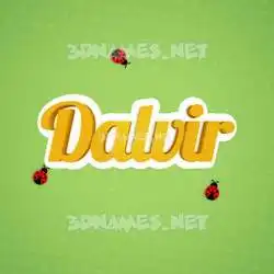 dalvir in Ladybugs style - 3D name wallpaper