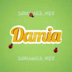 damia in Ladybugs style - 3D name wallpaper