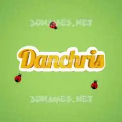 danchris in Ladybugs style - 3D name wallpaper