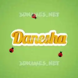 danesha in Ladybugs style - 3D name wallpaper