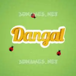 dangal in Ladybugs style - 3D name wallpaper