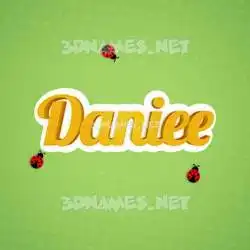 daniee in Ladybugs style - 3D name wallpaper