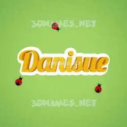 danisue in Ladybugs style - 3D name wallpaper
