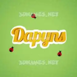 dapyns in Ladybugs style - 3D name wallpaper