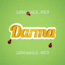 darma in Ladybugs style - 3D name wallpaper