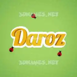 daroz in Ladybugs style - 3D name wallpaper