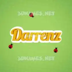 darrenz in Ladybugs style - 3D name wallpaper