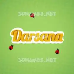 darsana in Ladybugs style - 3D name wallpaper