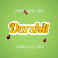 darshit in Ladybugs style - 3D name wallpaper
