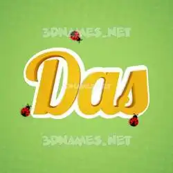 das in Ladybugs style - 3D name wallpaper