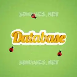 database in Ladybugs style - 3D name wallpaper