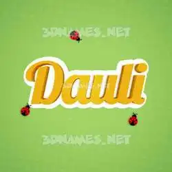 dauli in Ladybugs style - 3D name wallpaper