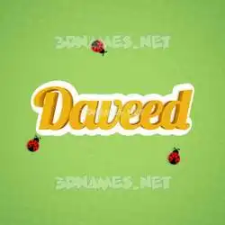 daveed in Ladybugs style - 3D name wallpaper
