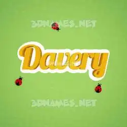 davery in Ladybugs style - 3D name wallpaper