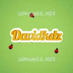 davidkdz in Ladybugs style - 3D name wallpaper