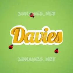 davies in Ladybugs style - 3D name wallpaper