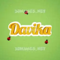 davika in Ladybugs style - 3D name wallpaper