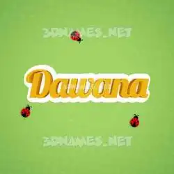 dawana in Ladybugs style - 3D name wallpaper