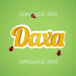 daxa in Ladybugs style - 3D name wallpaper