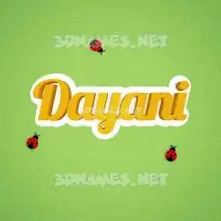 dayani in Ladybugs style - 3D name wallpaper