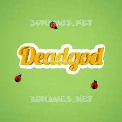 deadgod in Ladybugs style - 3D name wallpaper