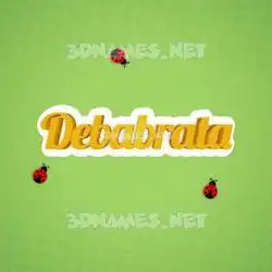 debabrata in Ladybugs style - 3D name wallpaper