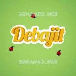 debajit in Ladybugs style - 3D name wallpaper
