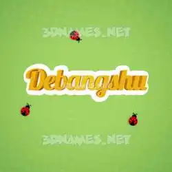 debangshu in Ladybugs style - 3D name wallpaper